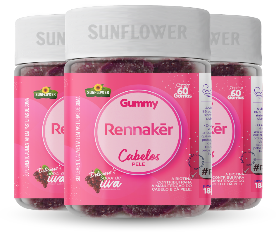 Rennaker Cabelo e Pele mais Hidratados e Fortes Kit 90 dias