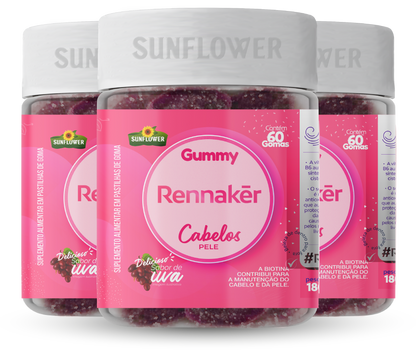 Rennaker Cabelo e Pele mais Hidratados e Fortes Kit 90 dias