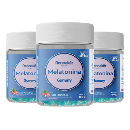 Melatonina Gummy Rennaker - Kit 3 Unidades