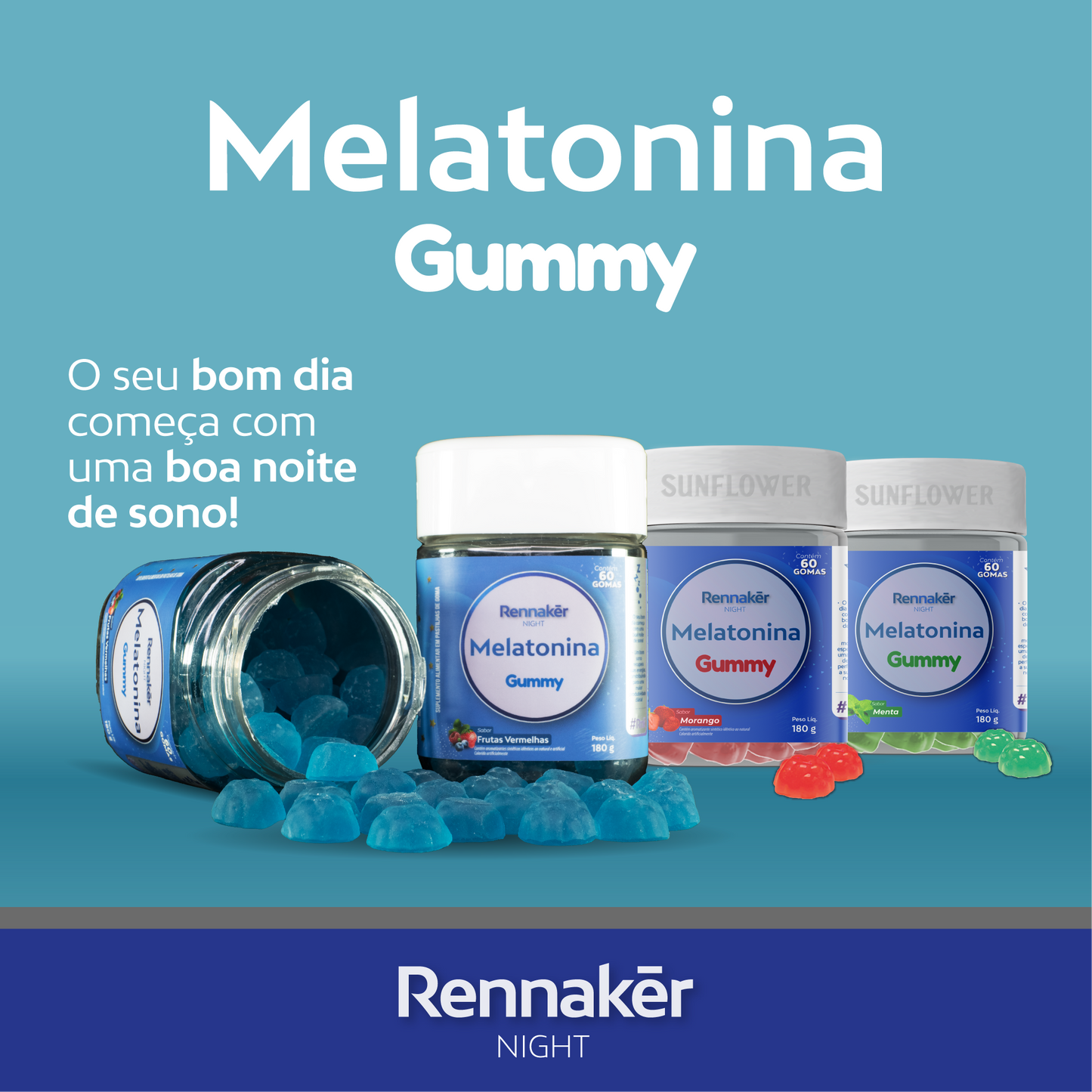 Melatonina Gummy Rennaker - Menta